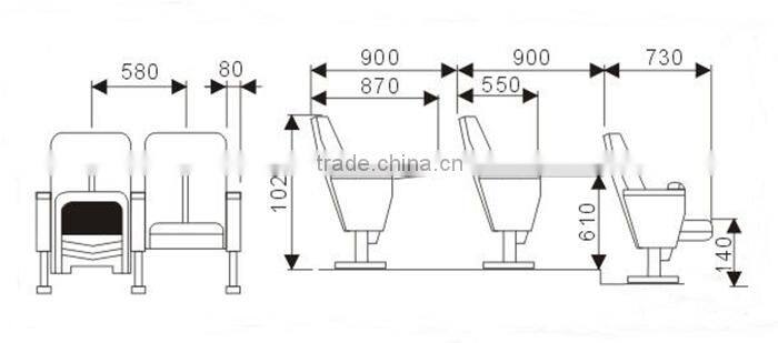 cheap price auditorium chair and desks