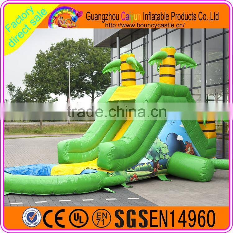 2016 hot popular giant inflatable water slide for kids and adult, inflatable cocoanut trees slide for sale.