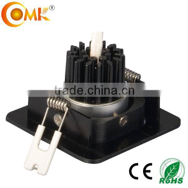 Tilt Twist-off Ring Square Aluminium Downlight