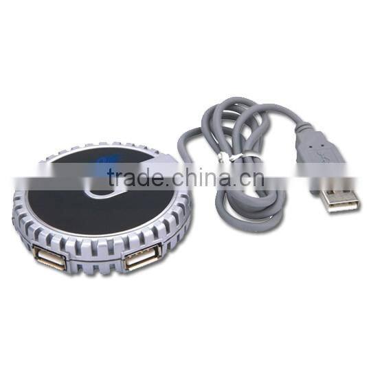 Car Wheel shape High Speed 4 Port USB 2.0 HUB