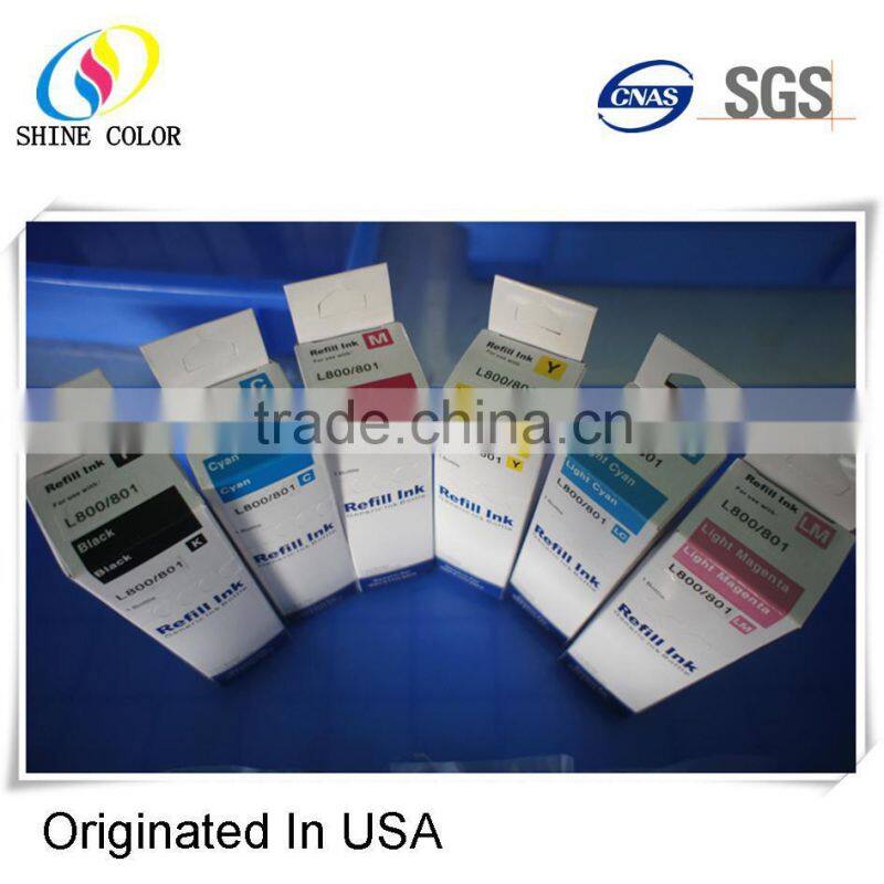 6 color Refill Ink for Epson L800 L801 Desktop Printer