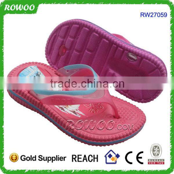 Kids cute cartoon slippers, soft flip flops cheap china wholesale