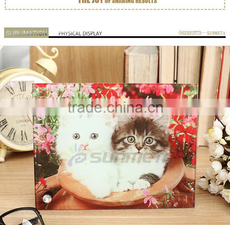 High Quarlity Sublimation Glass Photo Frame for wedding gift