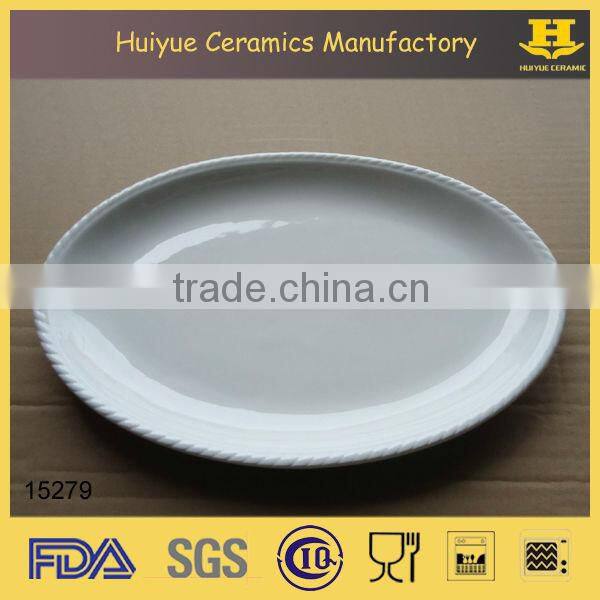 white ceramic serving platters, oval serving platter