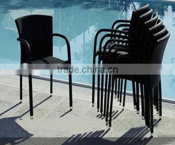 aluminum hot sale wicker rattan stackable chair