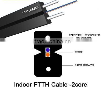 2Core FTTH Fiber Optical Cable,2Core FTTH optical fiber cable