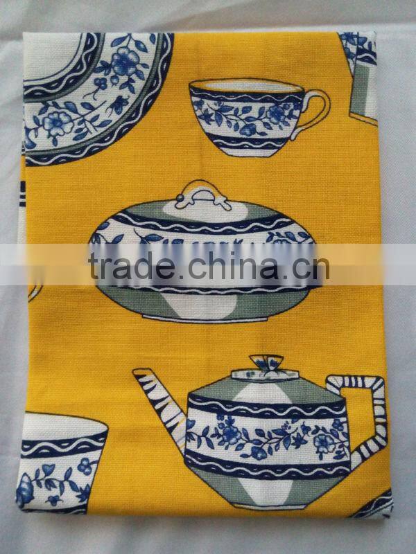 kitchen digital printed linen tea towel for home decorationl,promotion and gift-- chinaware or porcelain design
