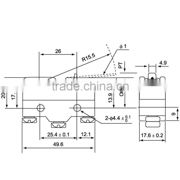 15A general purpose steel long lever micro switch omron micro switch zippy micro switch TM CM 1724 Z-15HW24-B