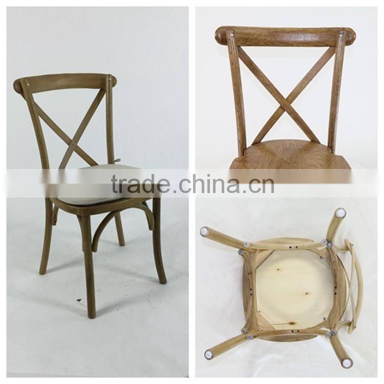 French Style Oak X Cross Back Chair