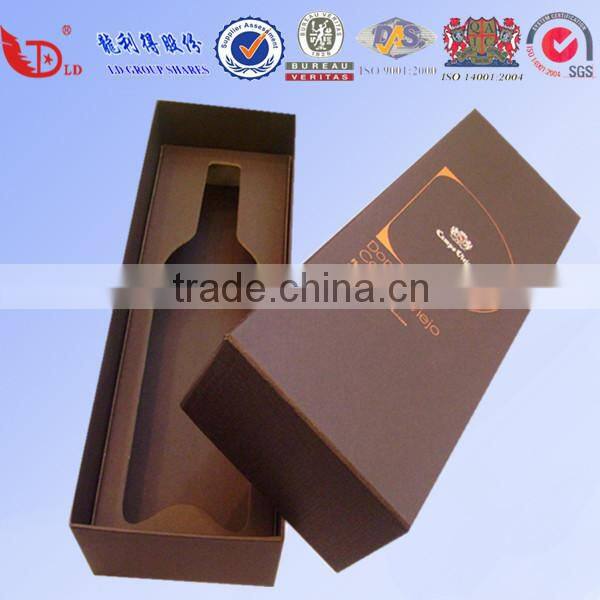 Colorful printing single wine glass packing paper box