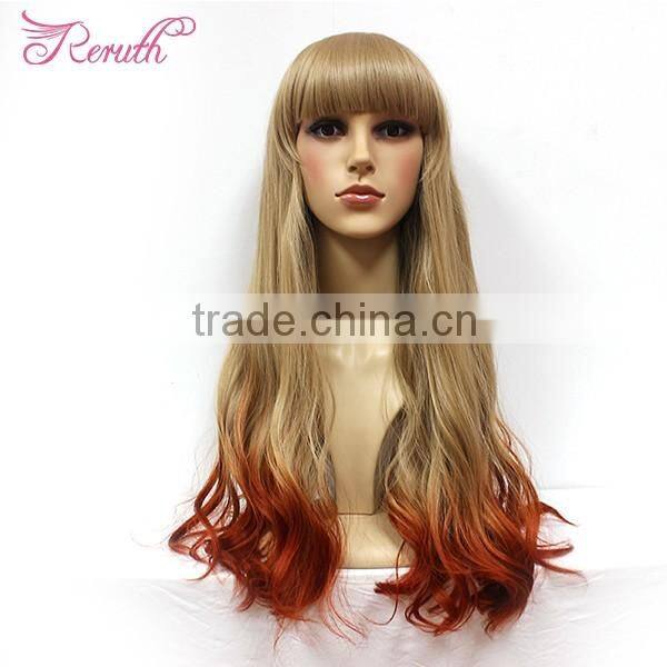 Pretty Lady Top Fashionable Wavy Wholesale Human Hair Wig