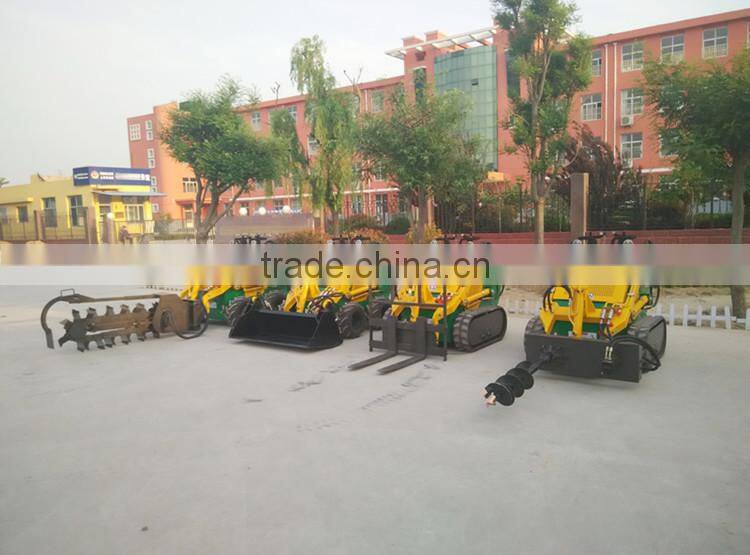 Mini Skid Steer Loader with Trencher Attachment/Angle Broom Attachment