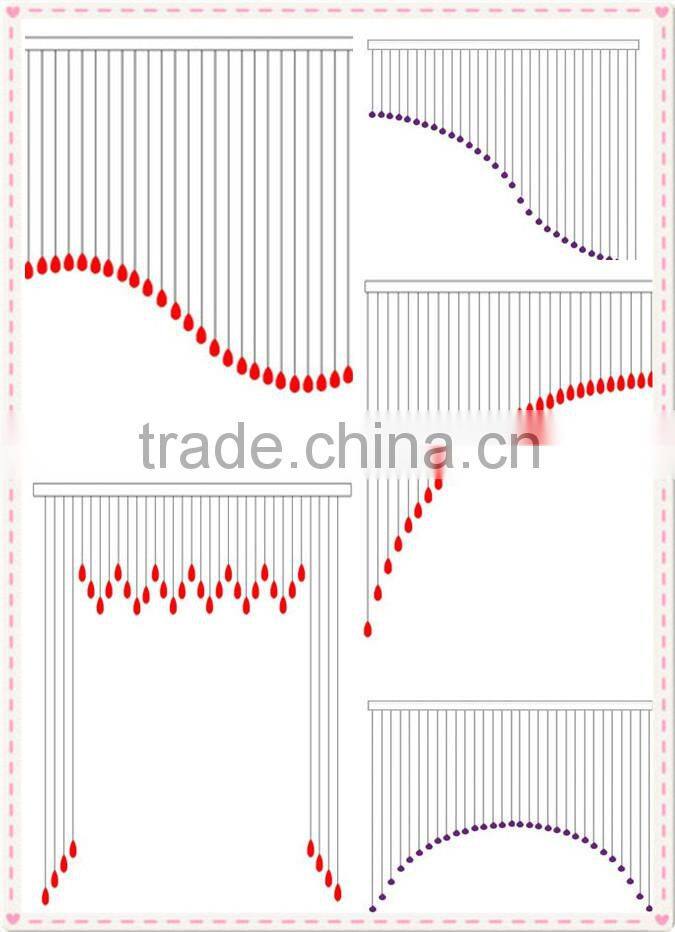 China supplier rainbow colored stainless steel beaded curtain