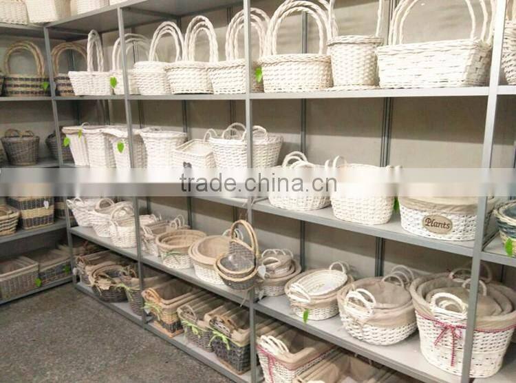 wholesale round romantic home decoration wicker mirror