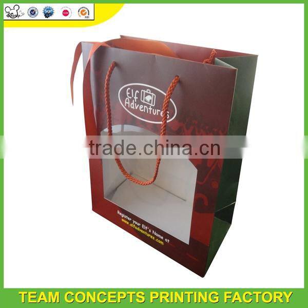 Factory wholesale custom printed paper bag with window