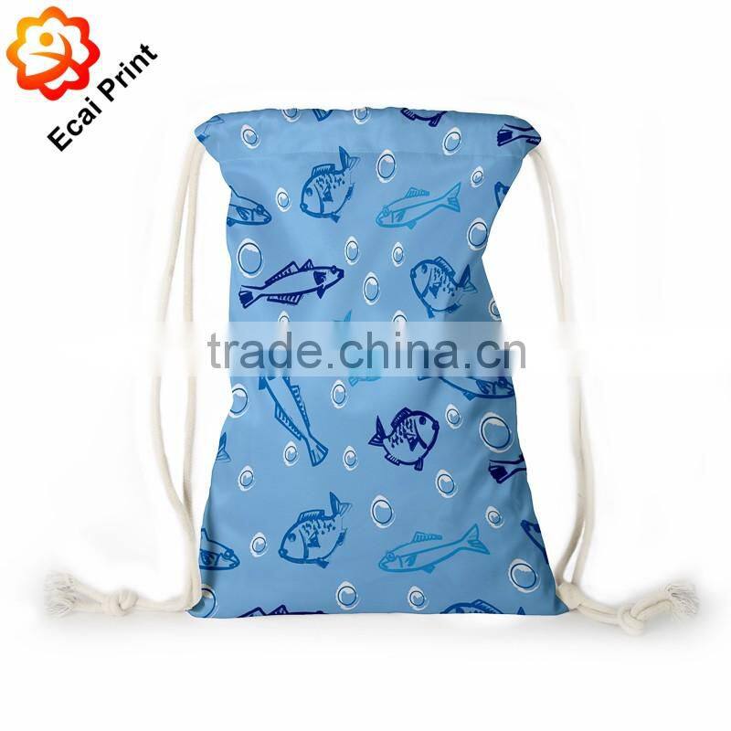 Hot sell big custom made sublimated drawstring travel bag