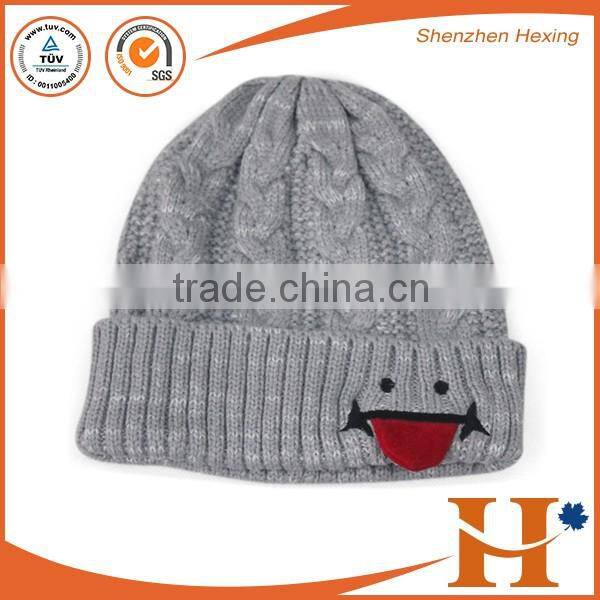 Custom your own brand winter beanie hats with factory low price