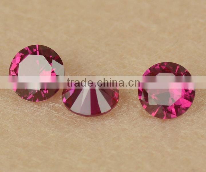 wholesale factory low price 5# colorful trillion faceted man made red rough ruby corundum