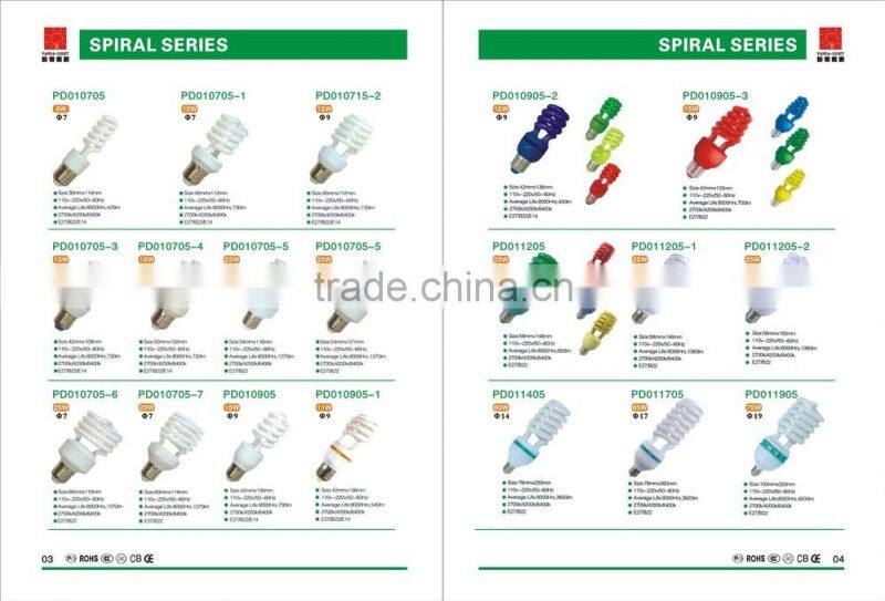 CE ROHS SASO Day Light Spiral 26W 40W Cfl Bulb Raw Material