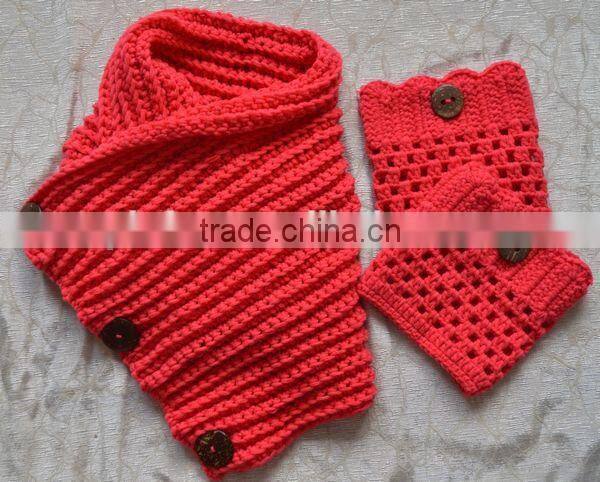 Wholesale beautiful girls winter knitted scarf