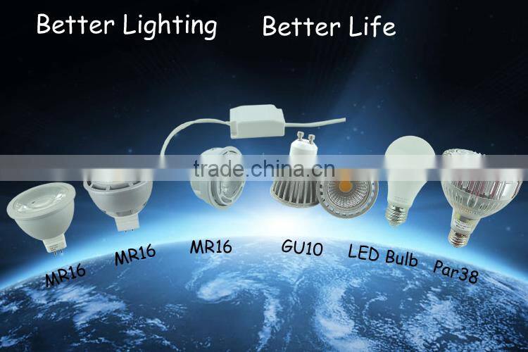 2016 aluminum housing 7w 220v gu5.3 cri90 mr16 led spotlight