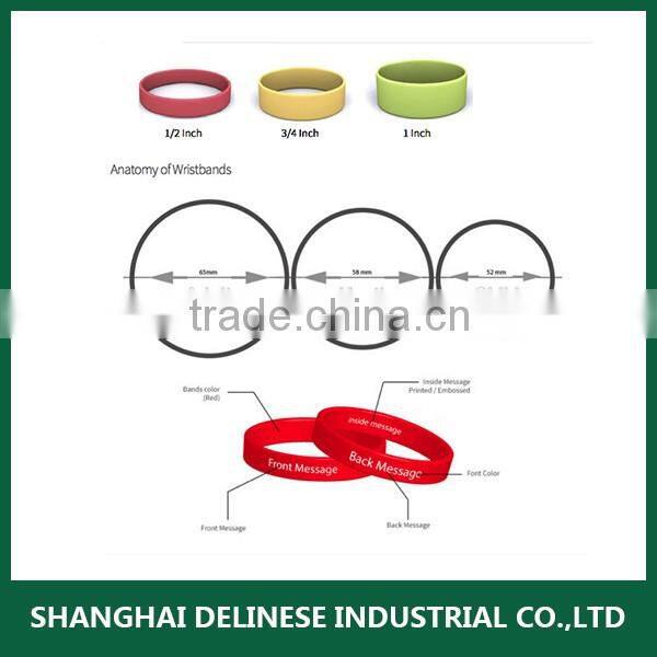 custom logo printed silicone bangles