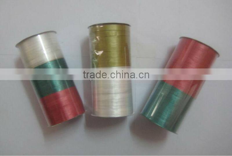 HOT SALE 5mm Shiny Metallic Polyethylene Christmas Gift Wrapping Curly Ribbon