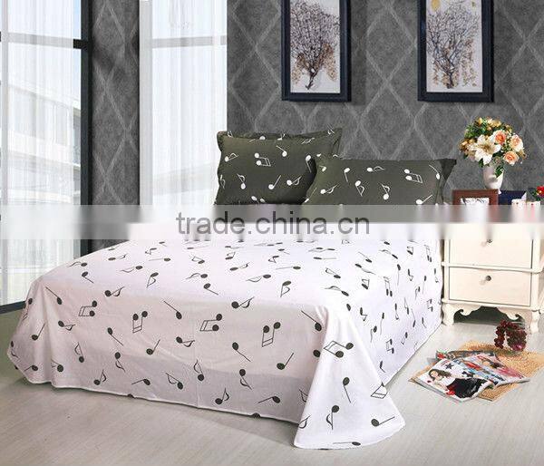 2015 china 100% cotton new design bedding bed sheet set flat sheet