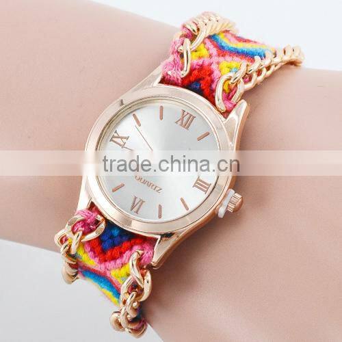 made in China vogue smart knitting hot charming colorful women watch(WJ-2775)