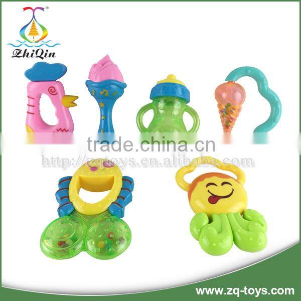 Hot selling baby crib baby rattle plastic toy baby toy play set