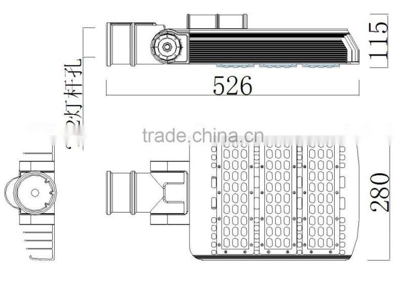 hot selling Easy install Bridgelux chip smd IP65 100w led road light