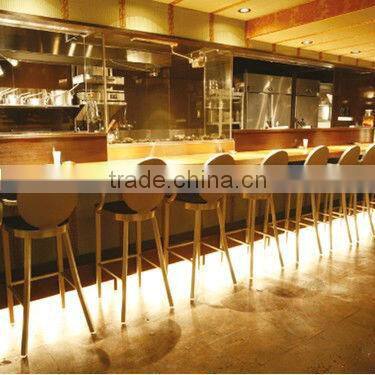 Plastic seats with wood leg chair/dining room home furniture
