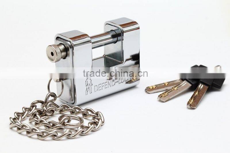 Heavy type Kaba Key with Steel Chain Amour Plated Rectangular Padlock