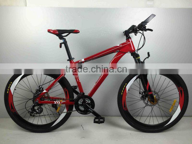 26'' 24 speed aluminum mountain bike frame full suspension mtb