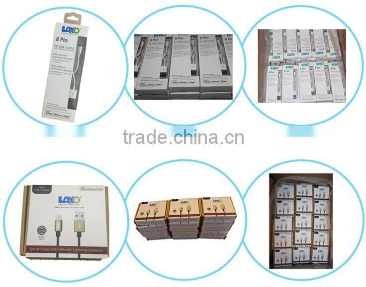 Aluminum casing nylon braided jacket MFi usb cord