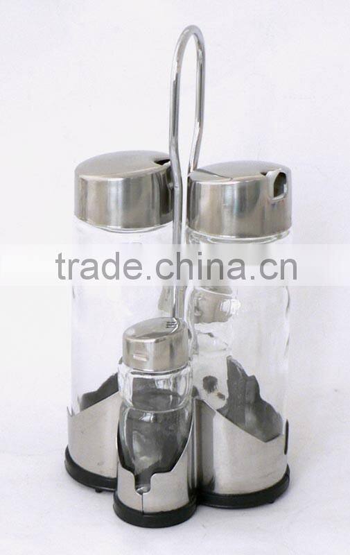 6 Colors Glass spice jar set round glass spice grinder