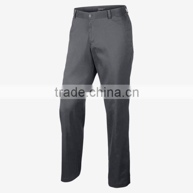 Men's standard fit stretch tech fast dry golf pants with flat front custom golf wear