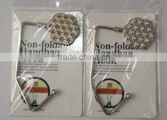 2016 New Rose Flower scarf Folding Purse Handbag Bag Accessories/ Table top bag holder tea bag Hanger