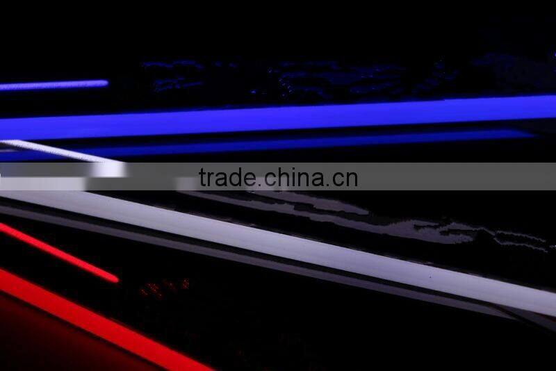 led door step light moving door scuff light for Peugeot 2008 2014-2015 led car door sill plate light