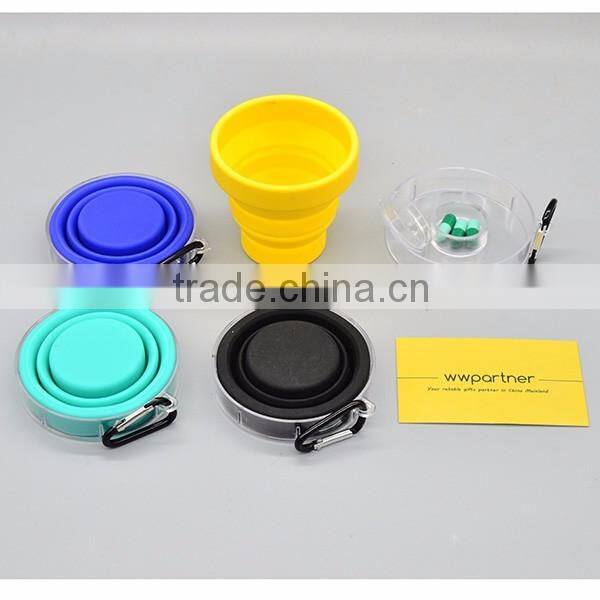 Portable Plastic Lid Collapsible Silicone Cup Cheap On Sale