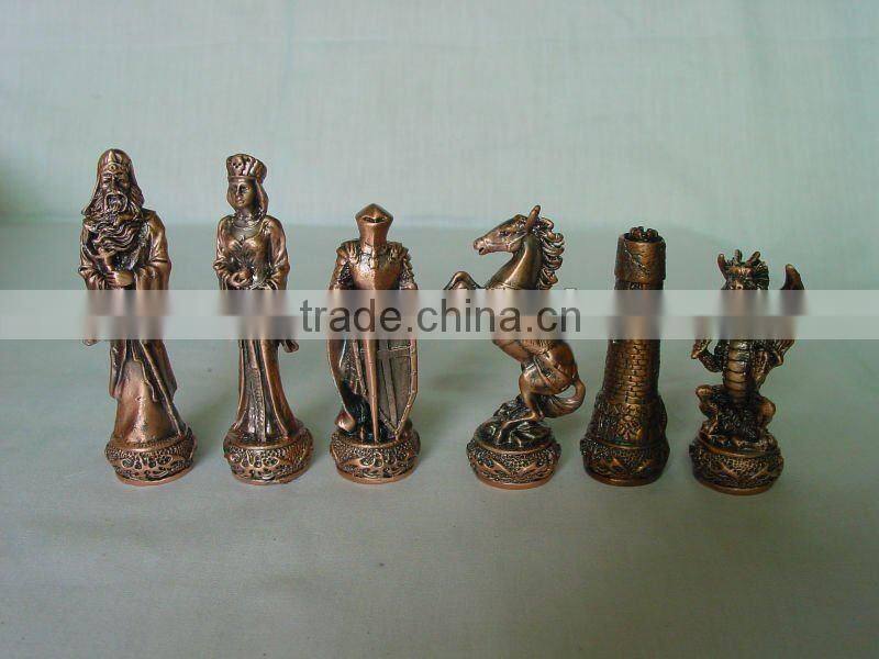 Personalized Wooden Board Metal Chess Set