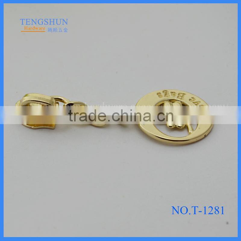 Zinc alloy decorative accessories for purse the metle zipper puller for handbag wholesale