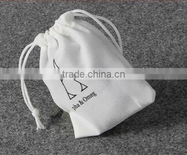 new design black leather drawstring bag