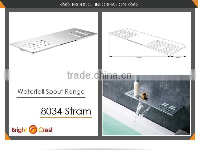 Stainless Steel Deck Mounted Water Fall Bath Faucet Spout