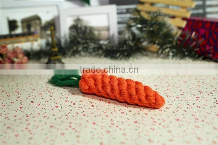 Carrot shape rope pet toys for dog