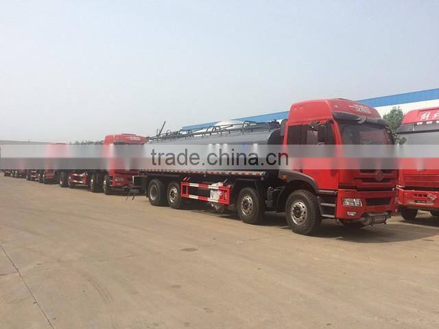 high quality new condition FAW 8X4 31000L flammable liquid tank truck