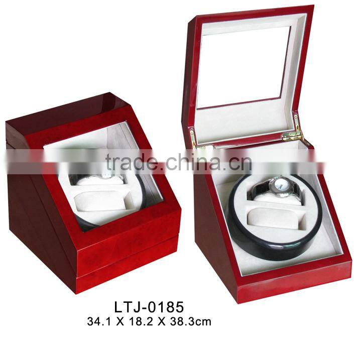 Luxury finish motor electronic wooden watch box wholesale
