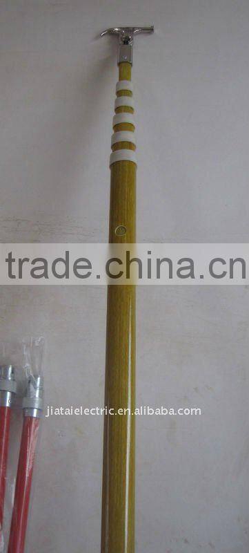 12m Fiberglass Triangle telescopic hot stick