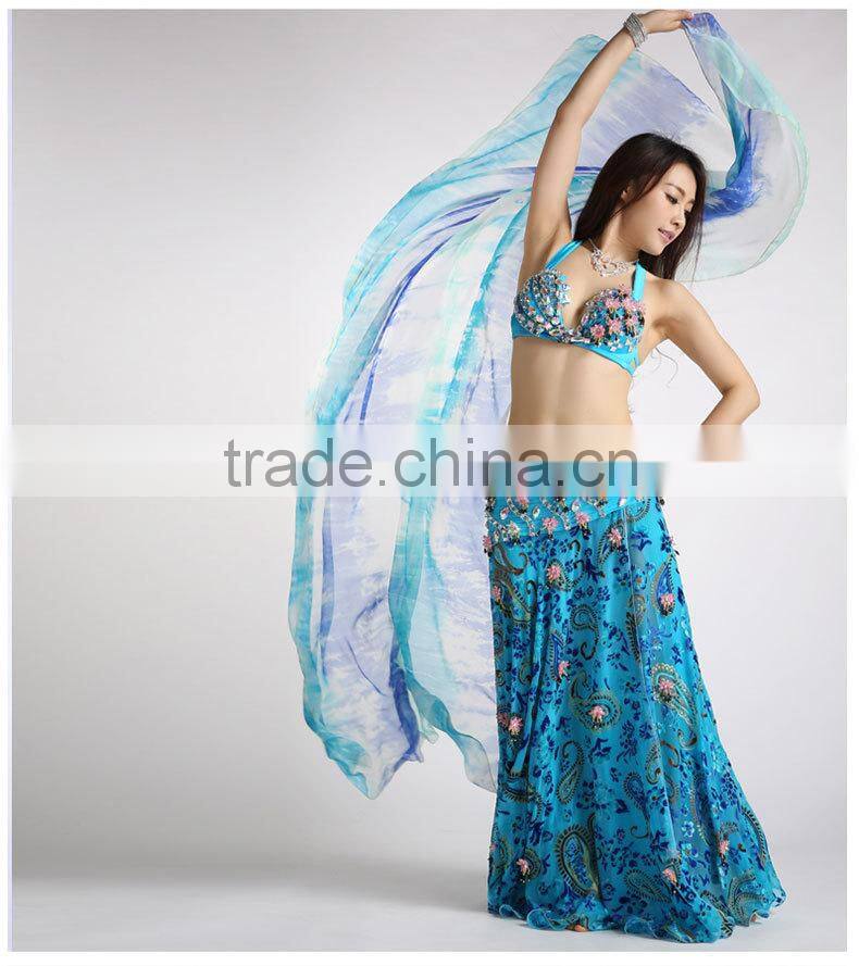 Wuchieal 3 Gradient Color Rayon Belly Dance Veils