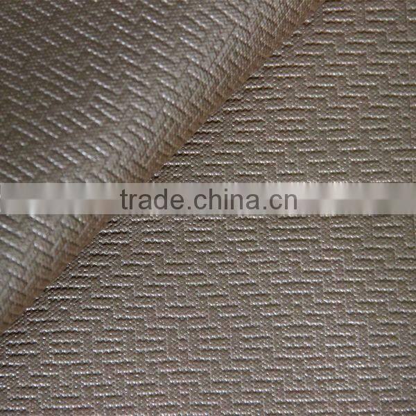 Hot sell PVC leather fabric for home wallpaper usage with metallic color